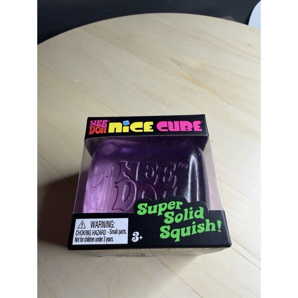 Nee Doh-Nice Cube-Super Solid Squish-Purple-Sealed